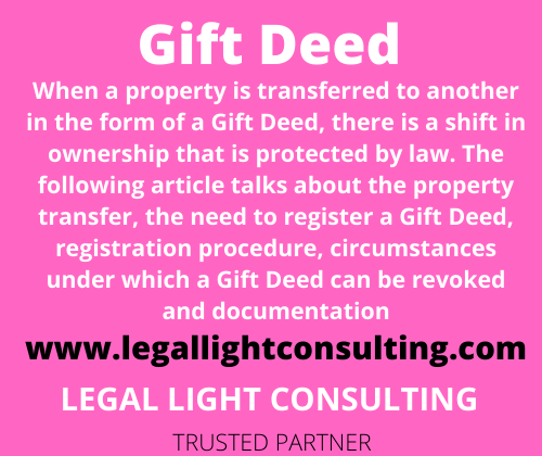 Drafting of Gift Deed