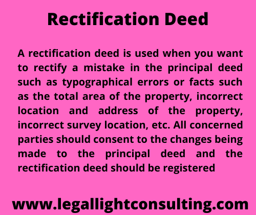 rectification deed by llc lawyer